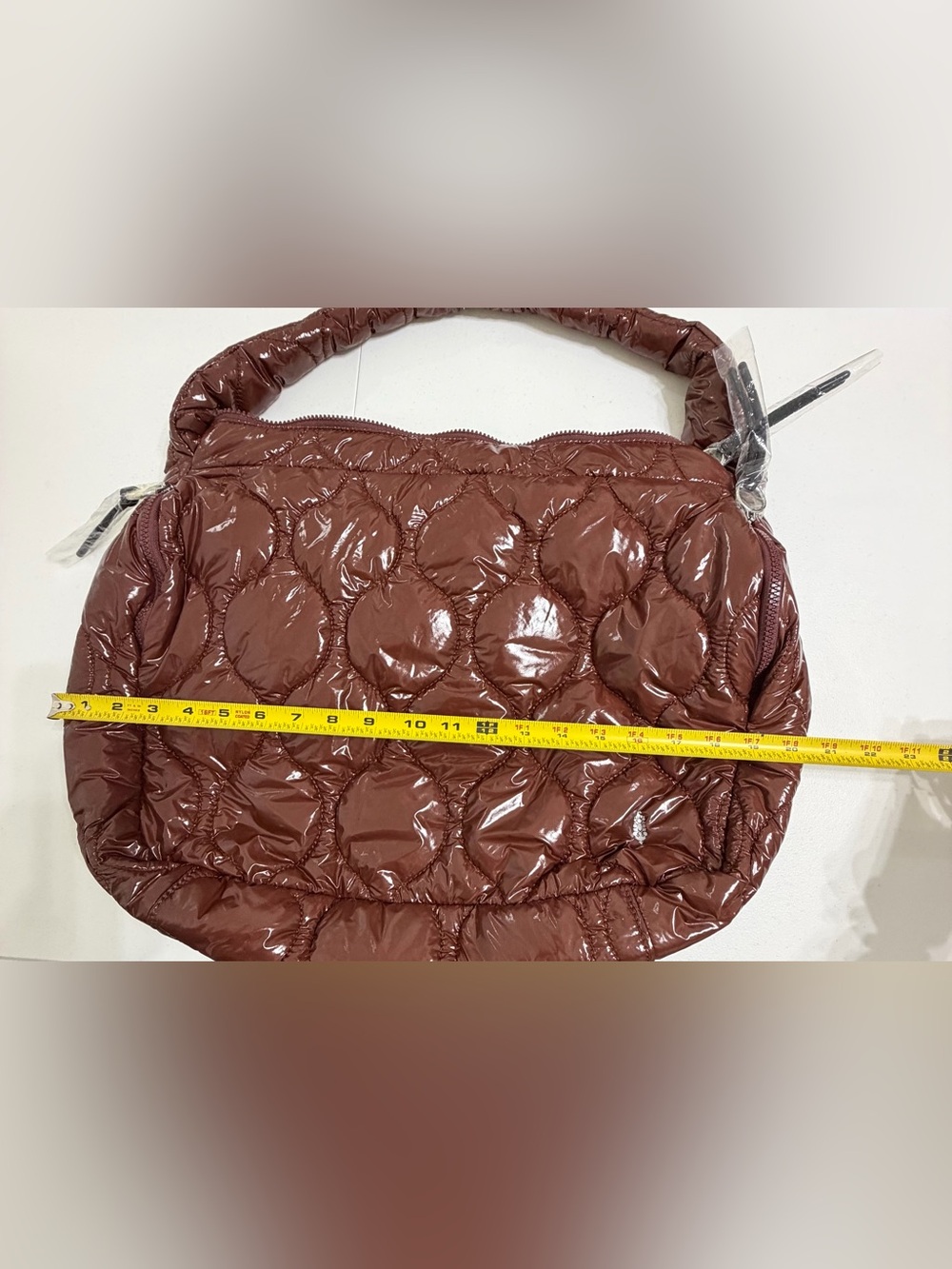 NWT FP Movement Surplus Shine Quilted Carryall Bag Nutshell Brown Puffer Tote - Picture 6 of 14